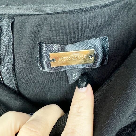 ALEXIA ADMOR | Black Off the Shoulder Ponte Dress Women’s Size Small - Picture 7 of 9